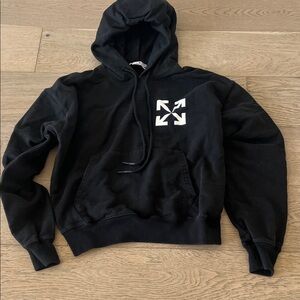 Off-White Black Hoodie with White Arrows